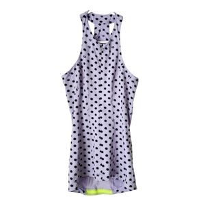LULULEMON Velo‎ Vixen Sleeveless Jersey in High Noon Dot Black Lilac size 4